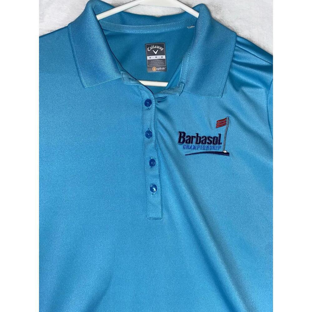 Callaway Polo Shirt Womens Medium Blue Golf Performance Barbasol Championship